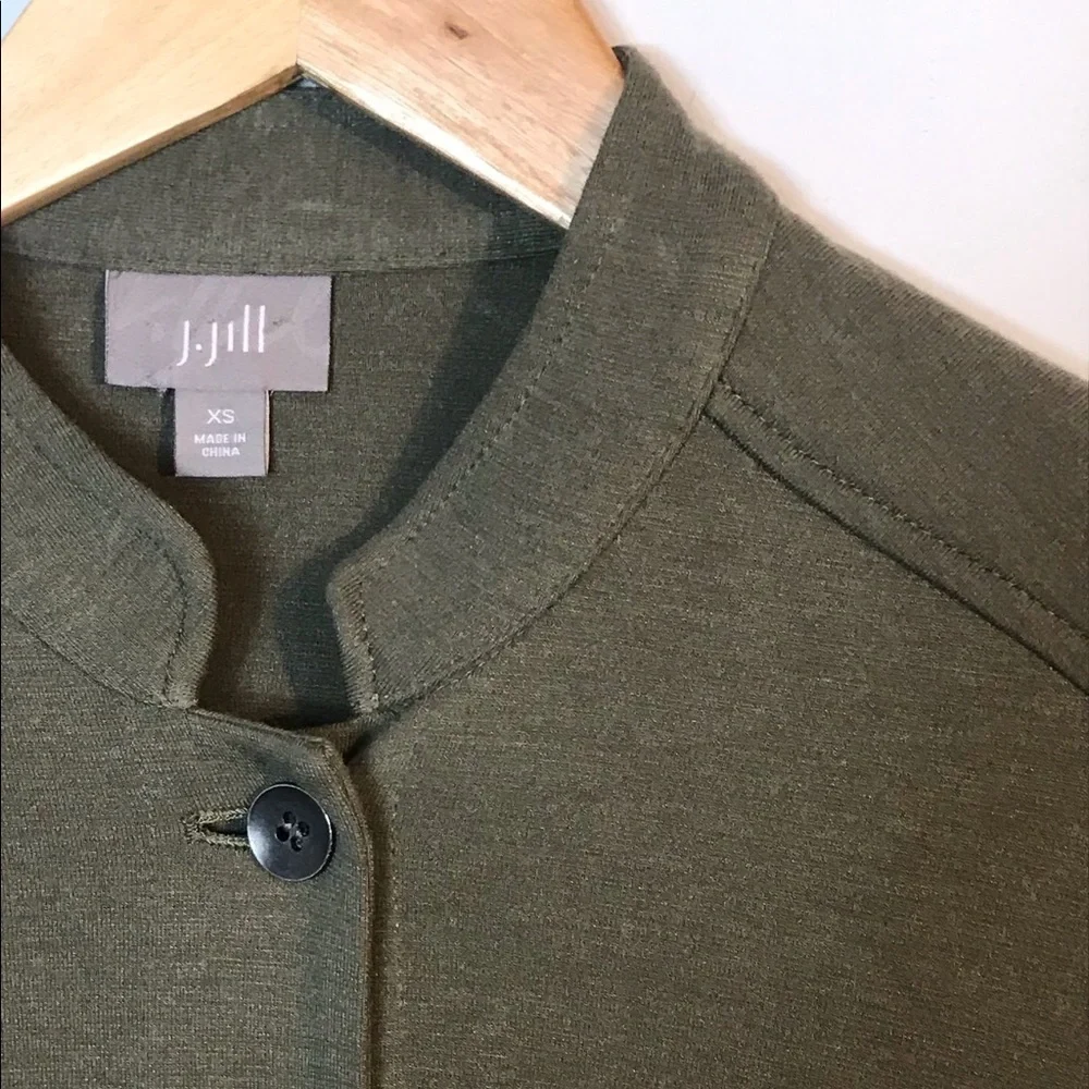 J. Jill Olive GreenSoft Blazer Knit Jacket